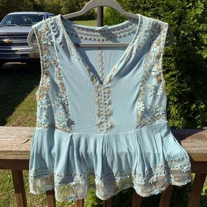 POL Babydoll Tank with Gold Embellishments